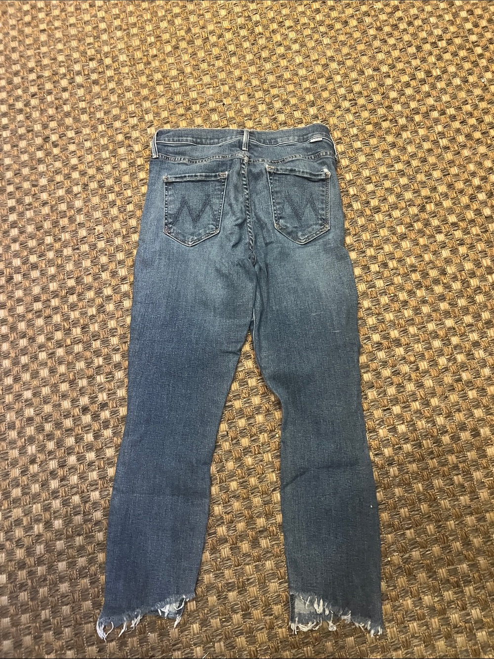 Mother 28 jeans Blue Cropped Raw-Hem Jeans
